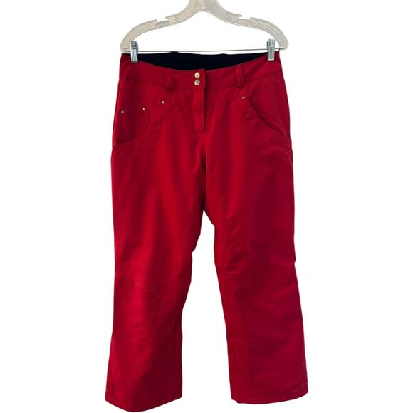 Obermeyer Red Ladies ski snowboard pants Winter Wear style 15110 size 8 - Picture 4 of 16